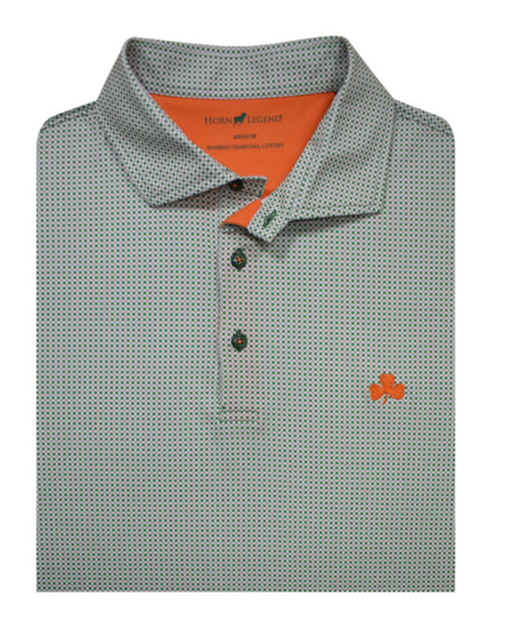 Horn Legend Shamrock Particolored Gingham Polo
