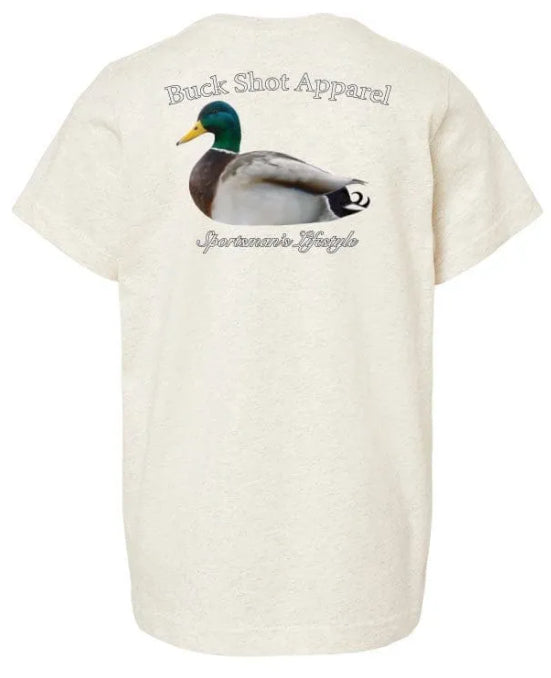 Buck Shot Youth Mallard Oatmeal SS T-Shirt