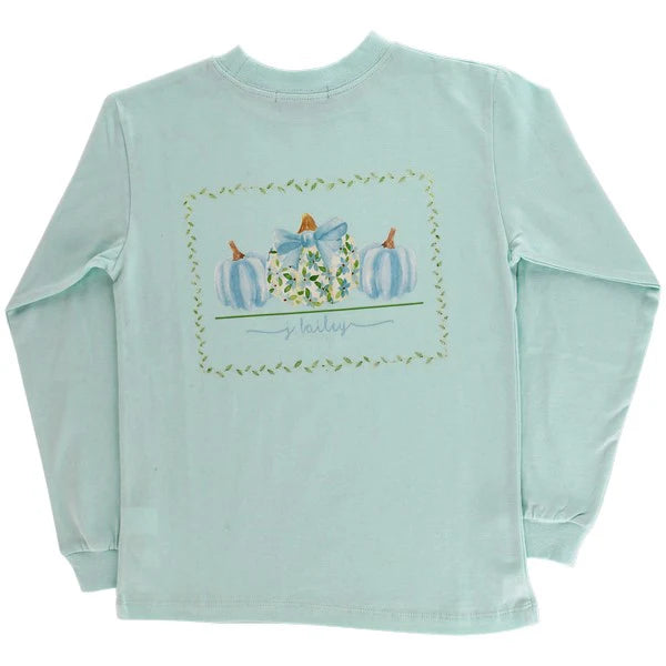 J Bailey Girl's Blue Pumpkin/Seaglass L/S