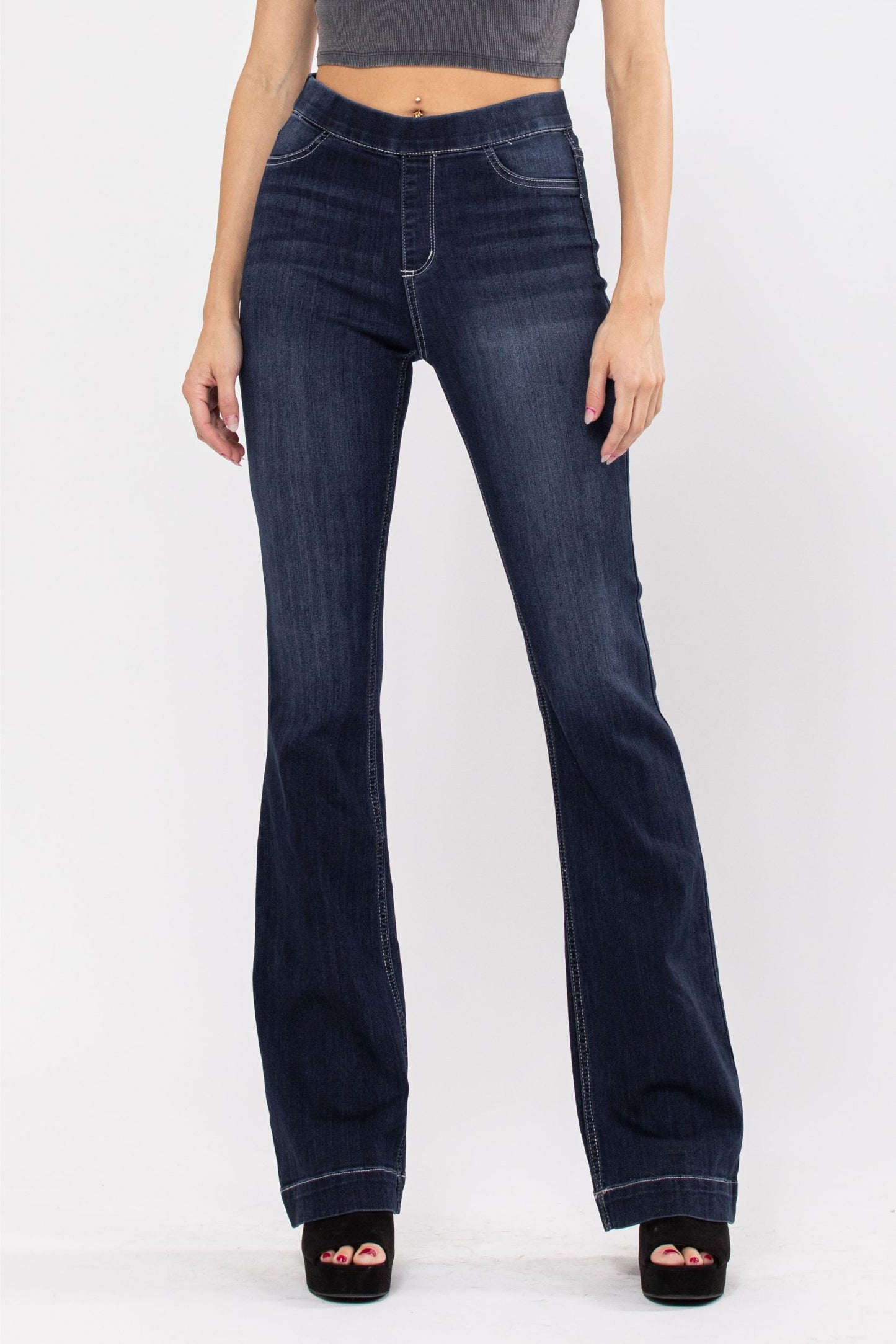 Cello Dark Flare Denim Jeans 34" Length