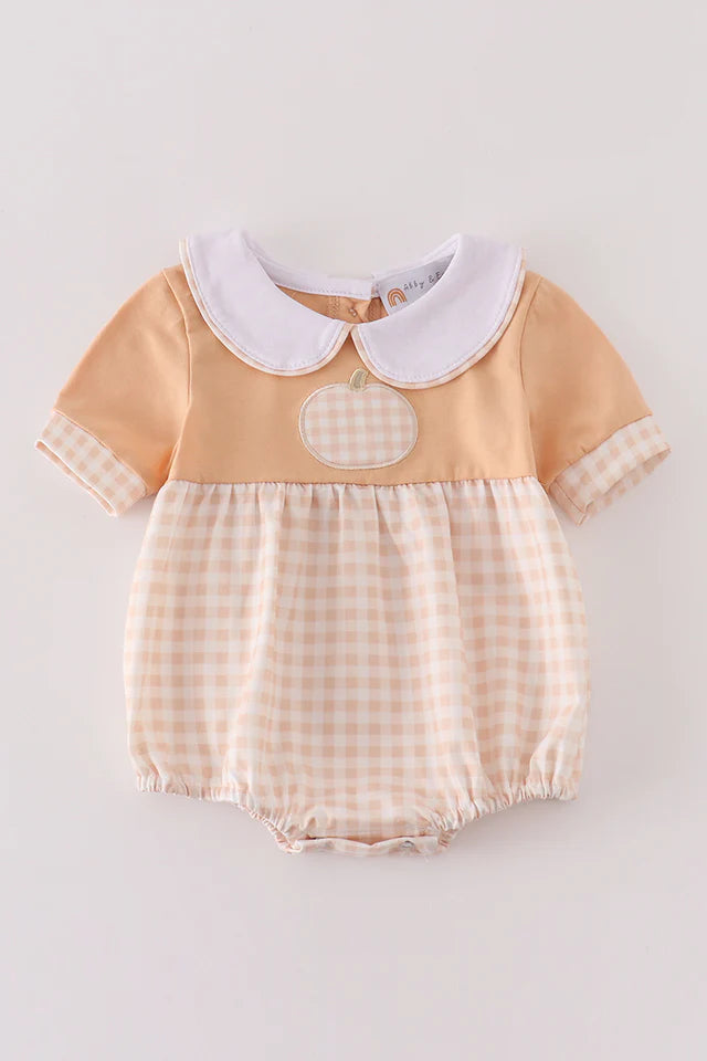 Pumpkin Orange Plaid Bubble