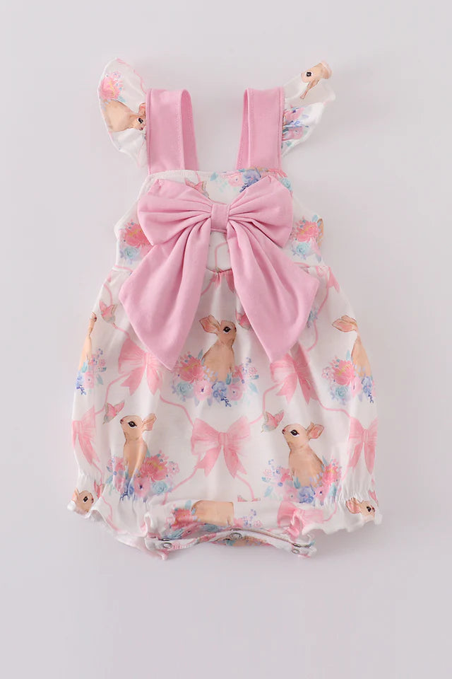 Pink Easter Bunny Bow Bubble