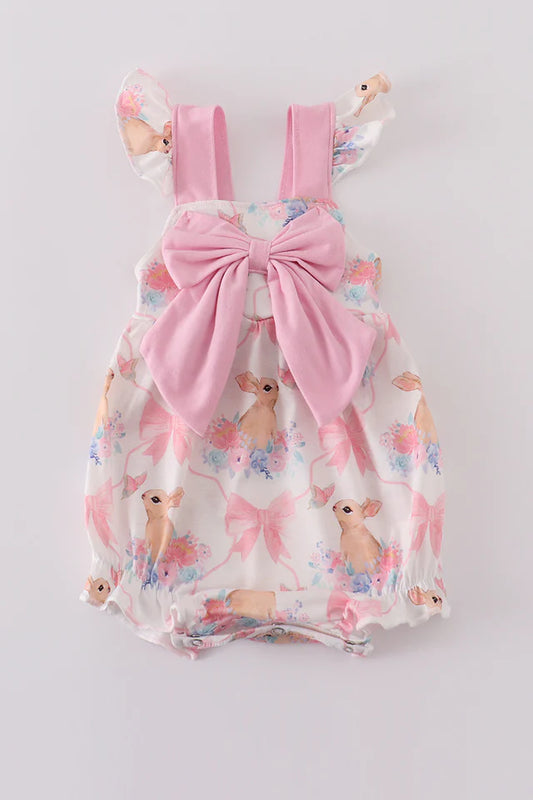 Pink Easter Bunny Bow Bubble