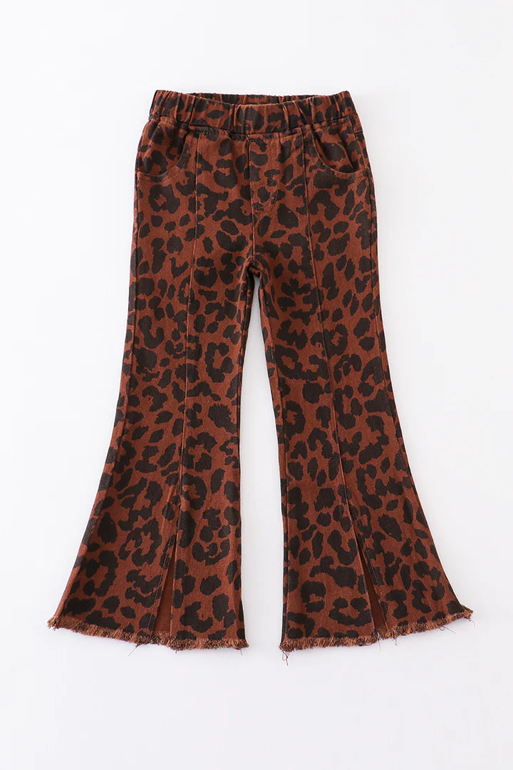 Girl Leopard Print Jeans T5