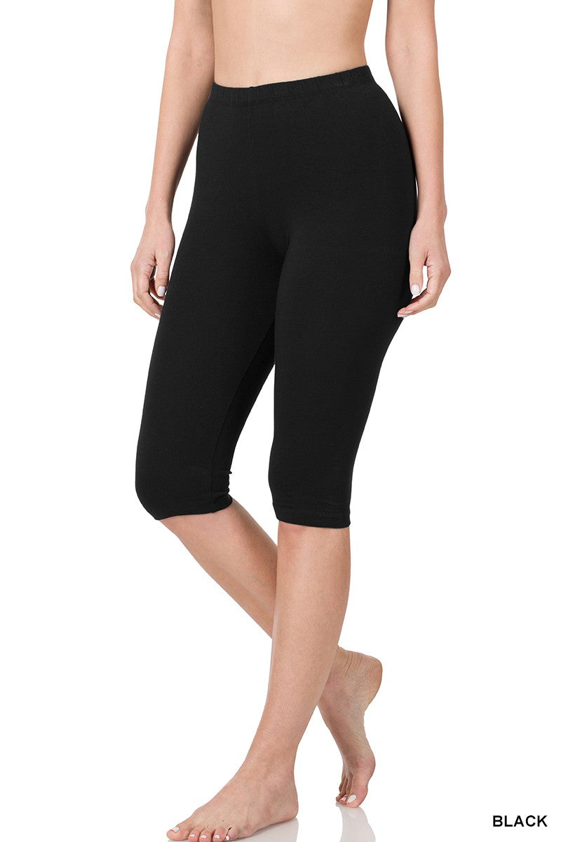 Zenana Black Capri Leggings