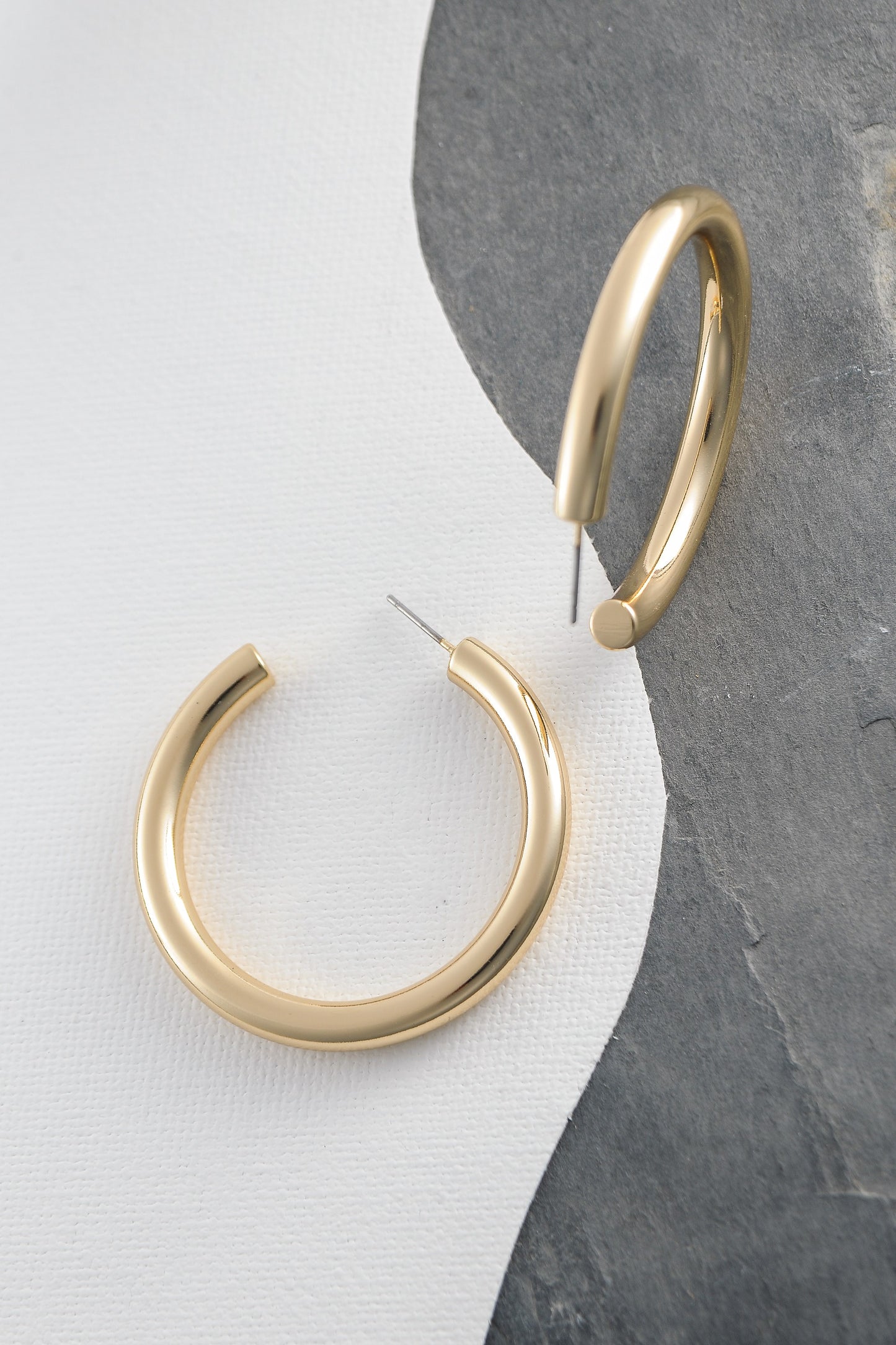 Chunky Gold hoop Earrings