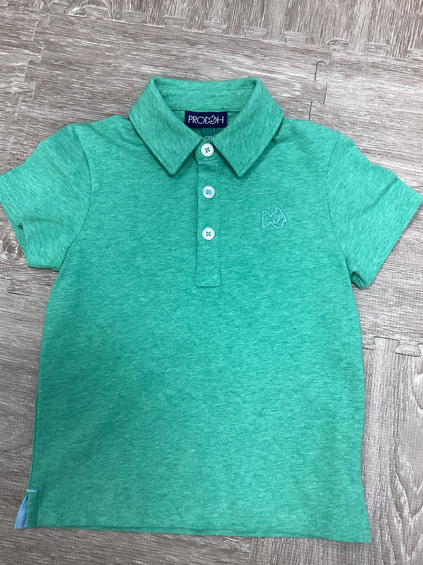 Prodoh Boys Too Cool For School Polo in Green Heather