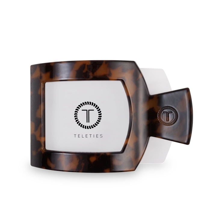 Teletie Large Square Flat Hair Clip Tortoise
