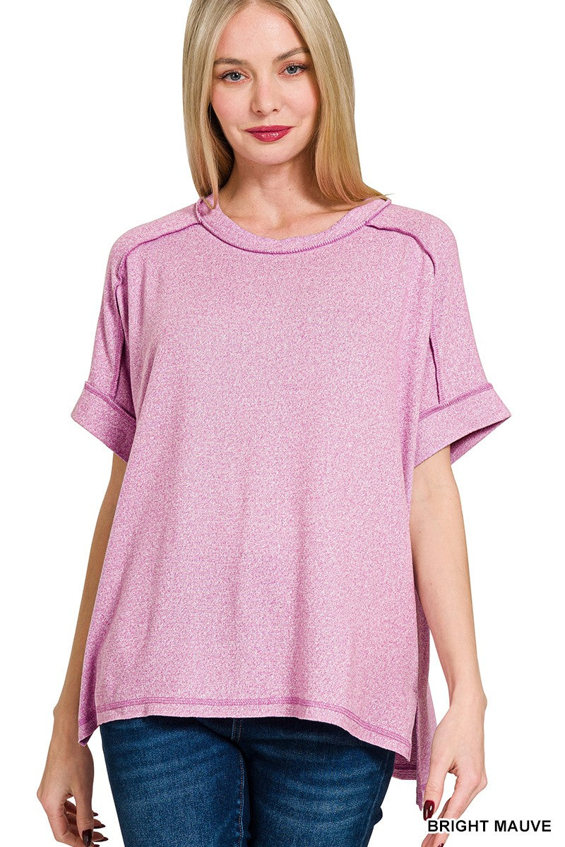 Melange Hacci Bright Mauve Top
