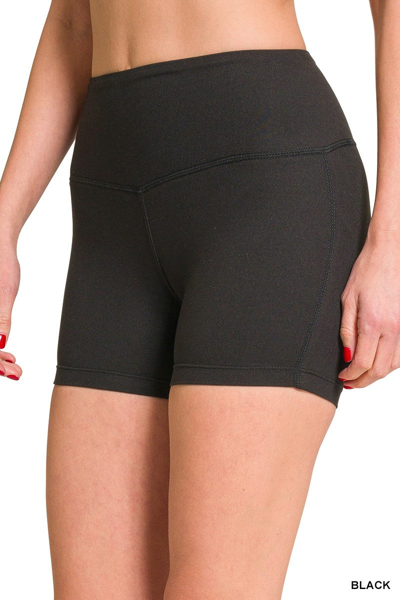Black Microfiber Shorts