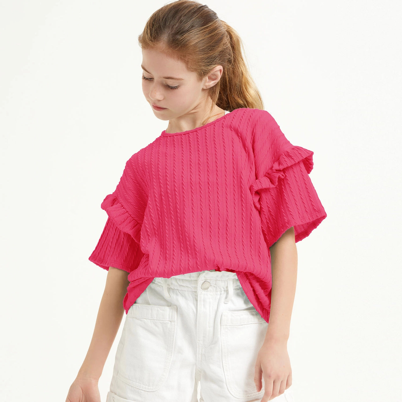 Pink Ruffle Top by Good Girl