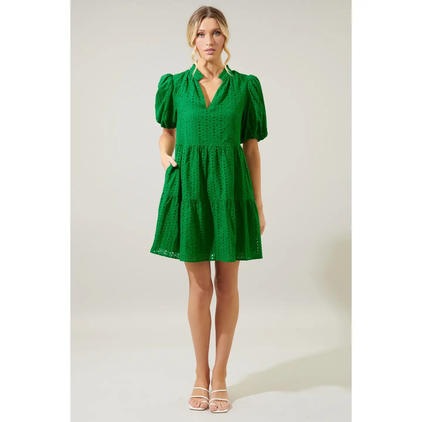 Jacey Babydoll Eyelet Dress by Sugarlips