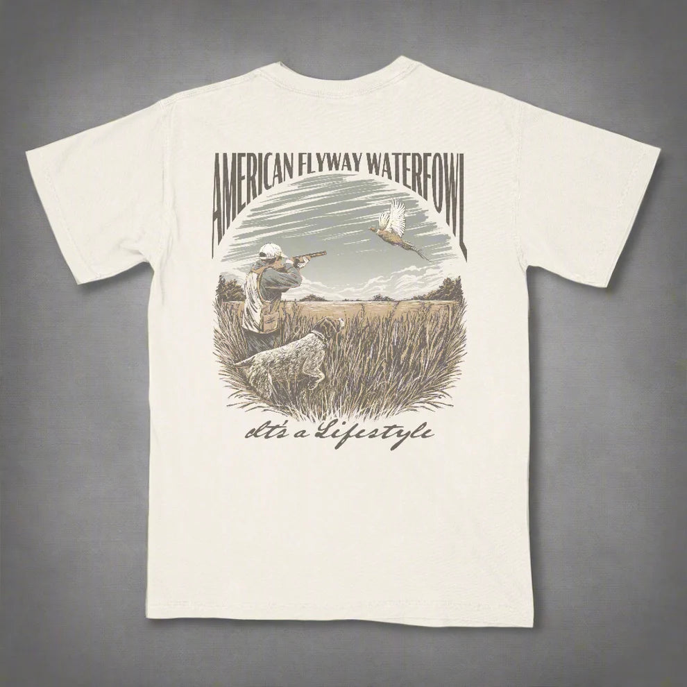 AFW Flying Pheasant Ivory W/Pocket Tee Ivory