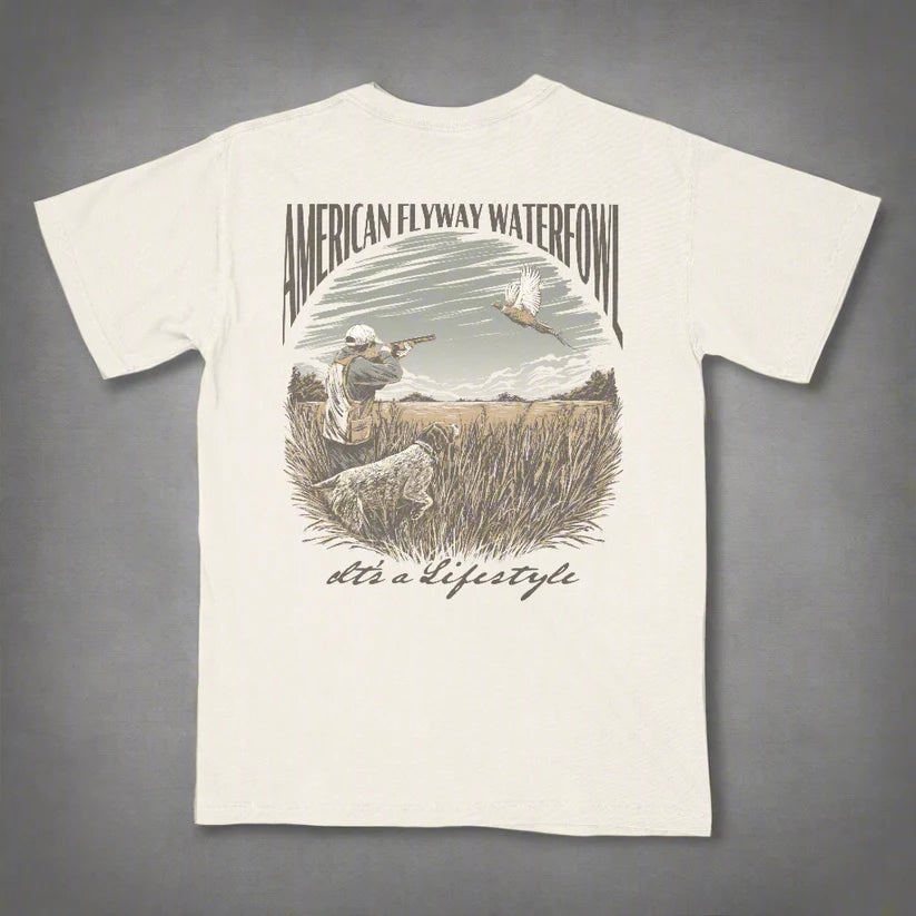 American Flyway Waterfowl Flying Pheasant Tee