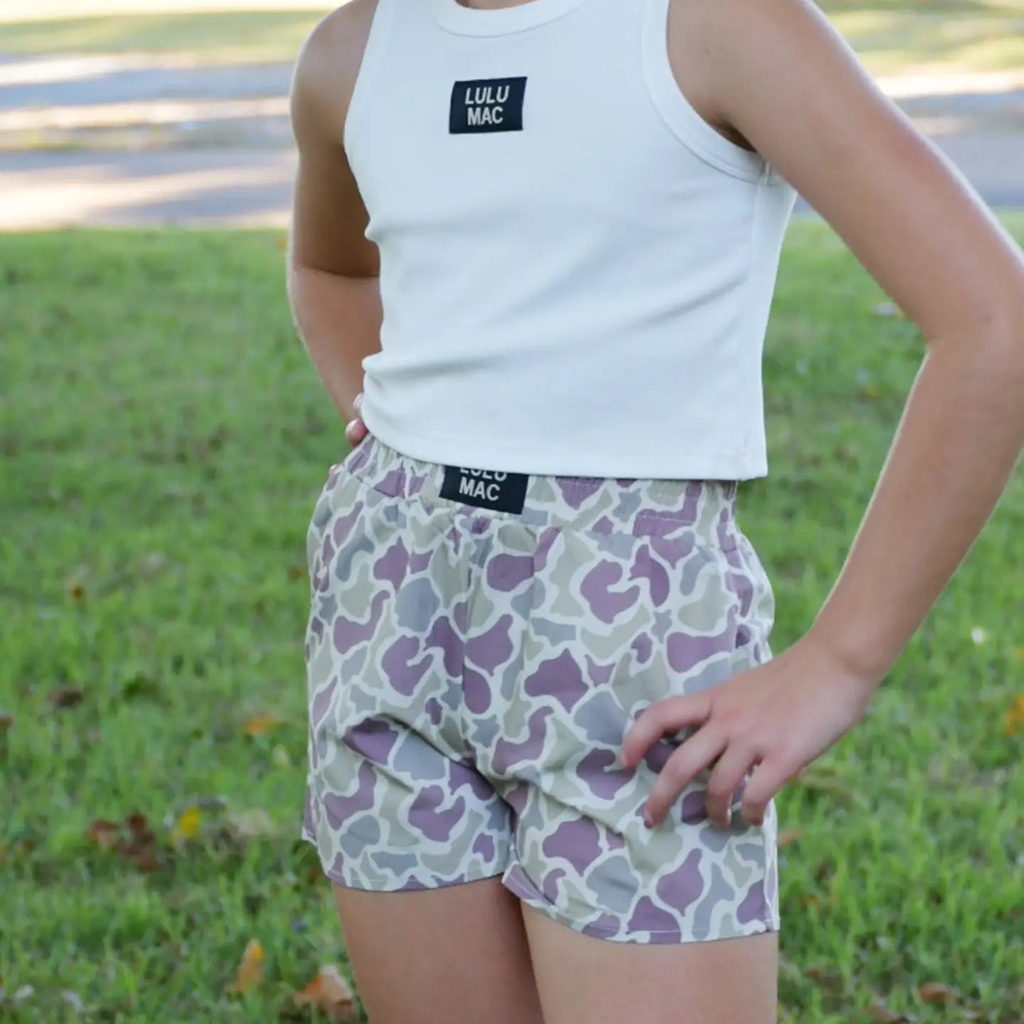 Lt Camo Shorts for Girls by LuLu Mac
