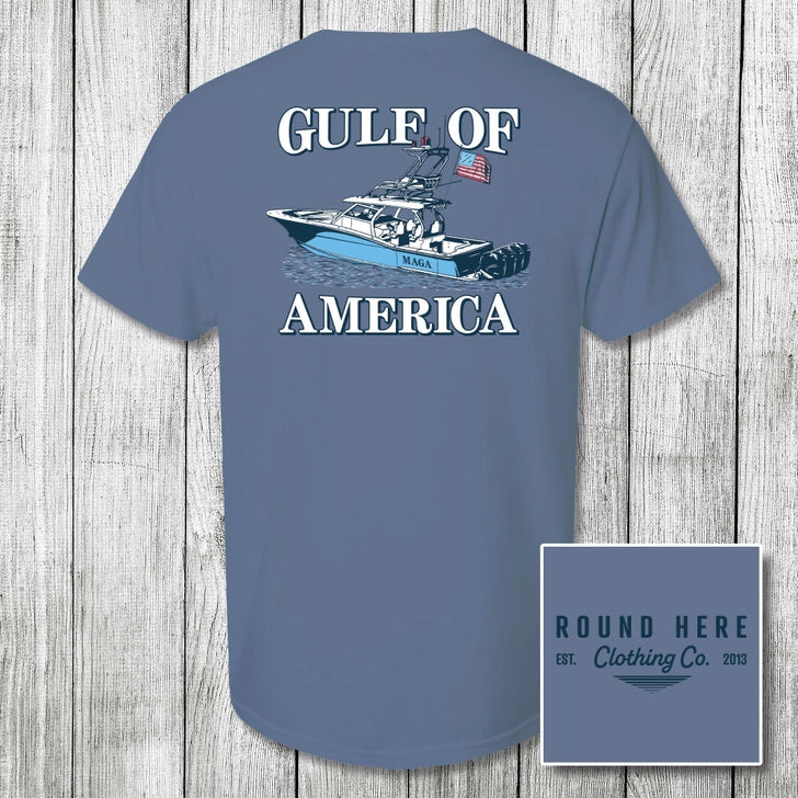 Gulf of America Tee in Blue jean