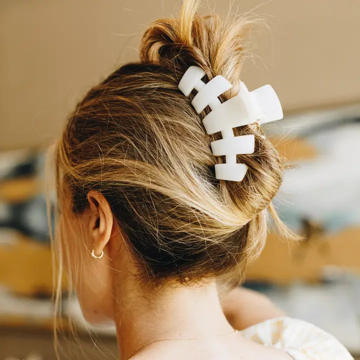 Teletie Classic Hair Clip Large Coconut White