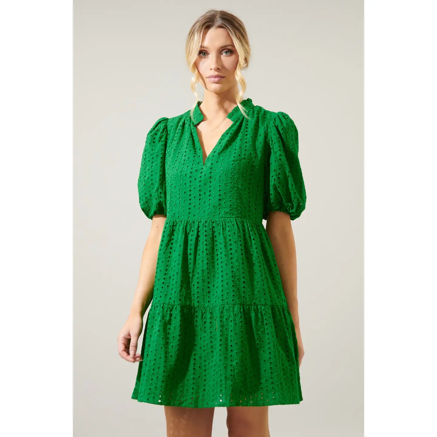 Jacey Babydoll Eyelet Dress by Sugarlips