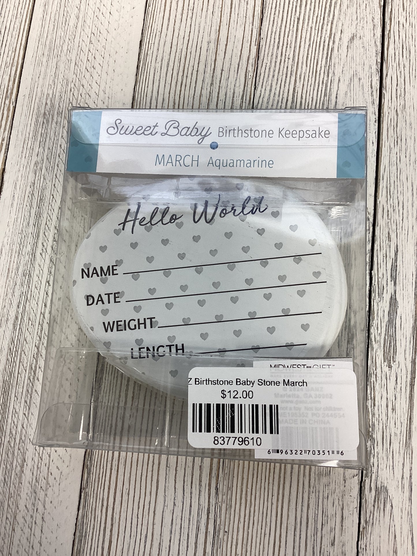 GANZ Birthstone Baby Stone March