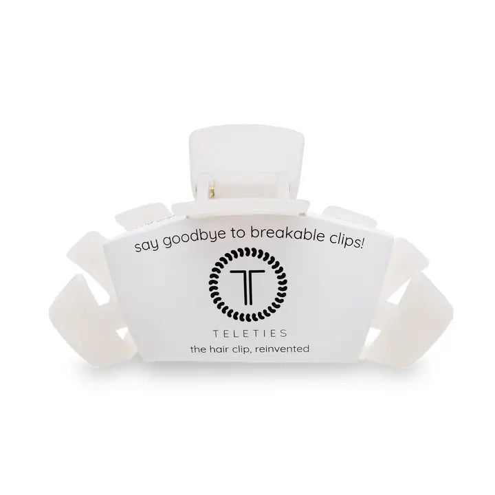 Teletie Classic Hair Clip Large Coconut White