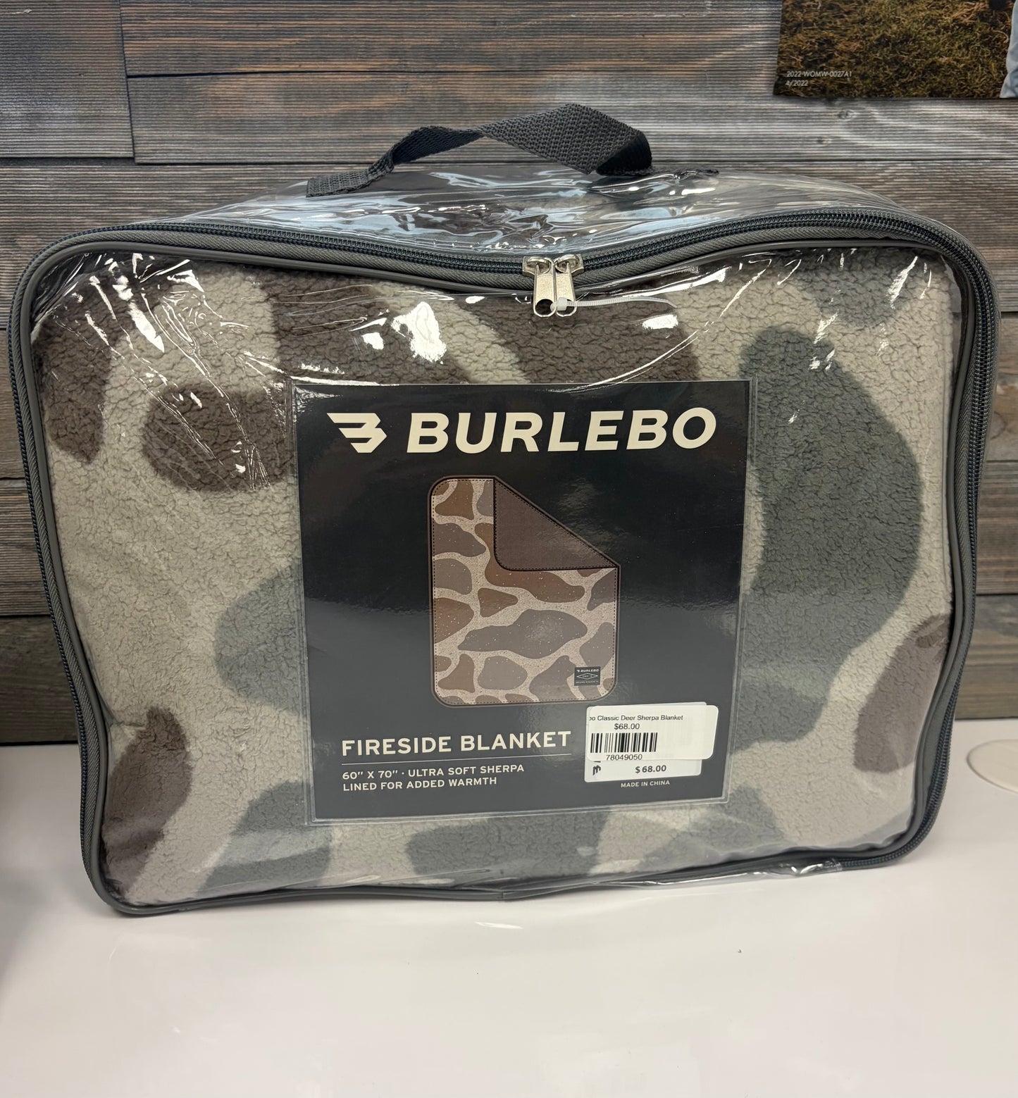 Burlebo Classic Deer Sherpa Blanket