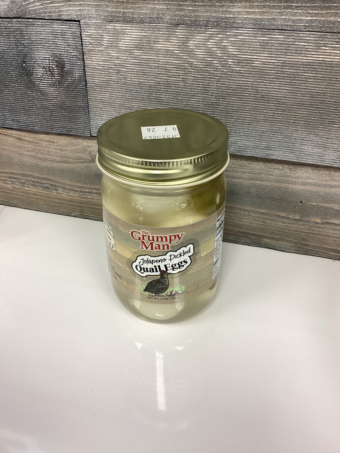 The Grumpy Man Jalapeño Pickled Quail Eggs