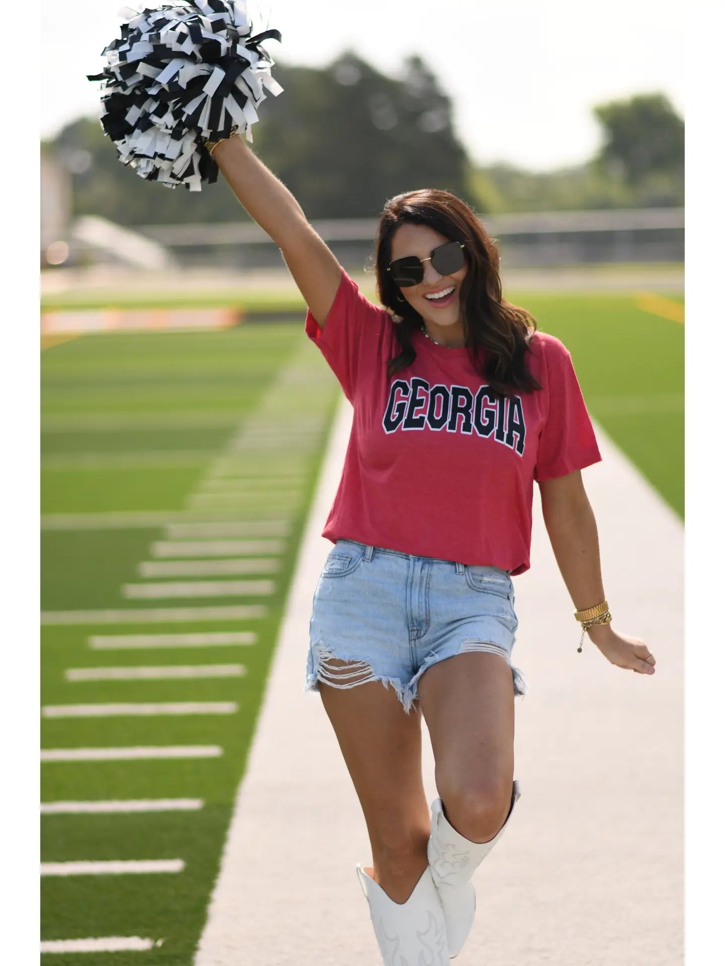 Georgia Arch Tee in Red