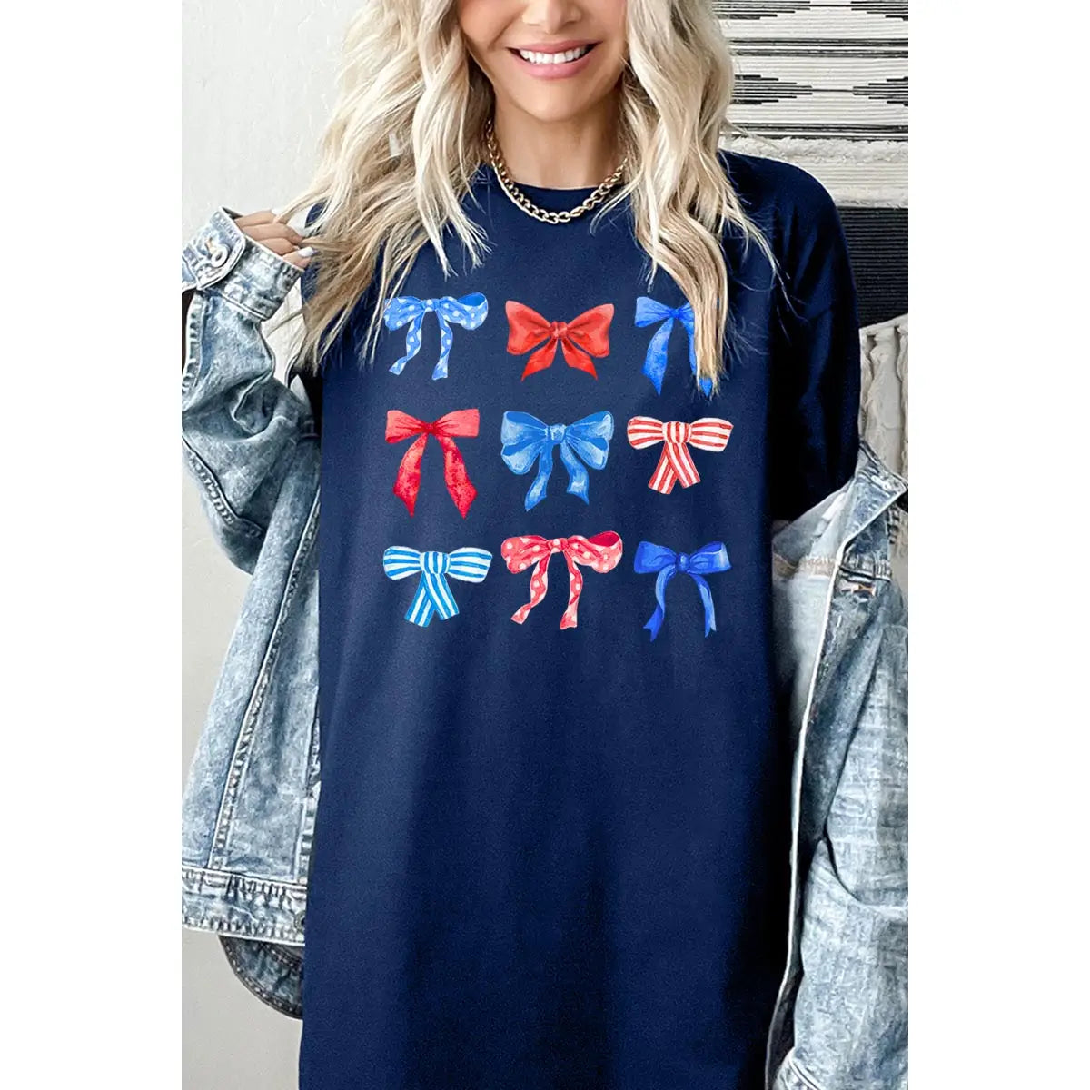 Coquette Patriotic Tee in Navy