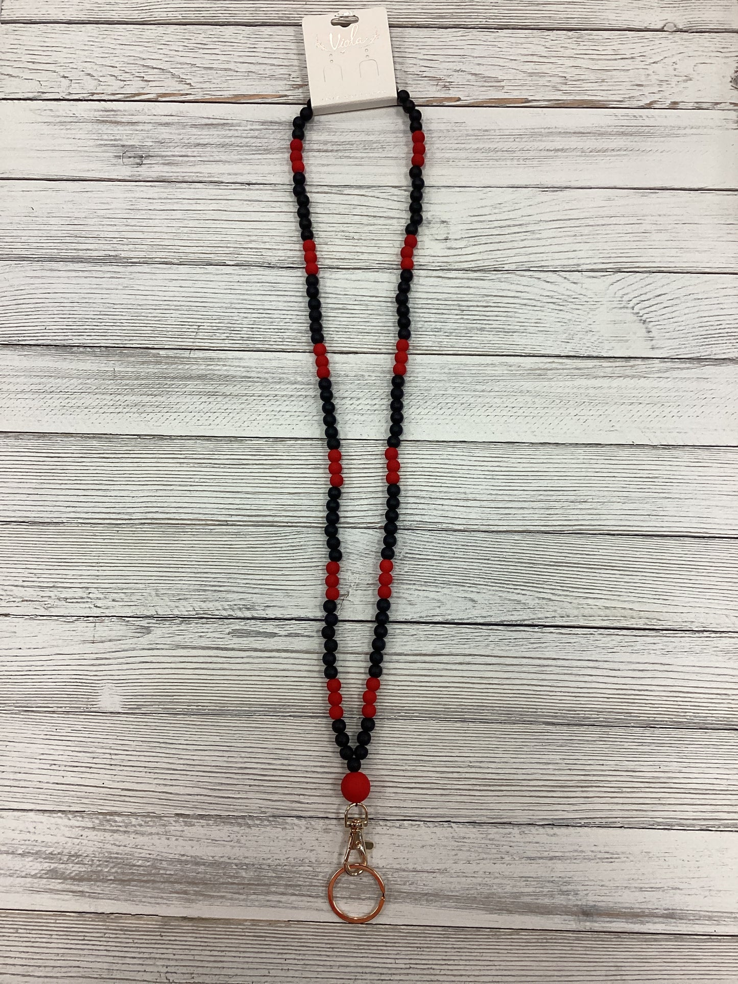 Black and Red Lanyard