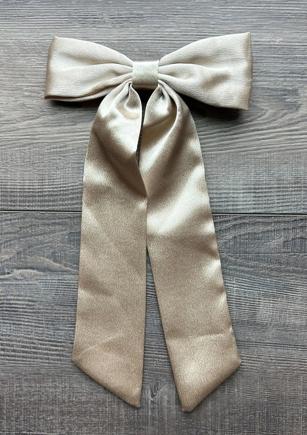 Gold Satin Hair Bow