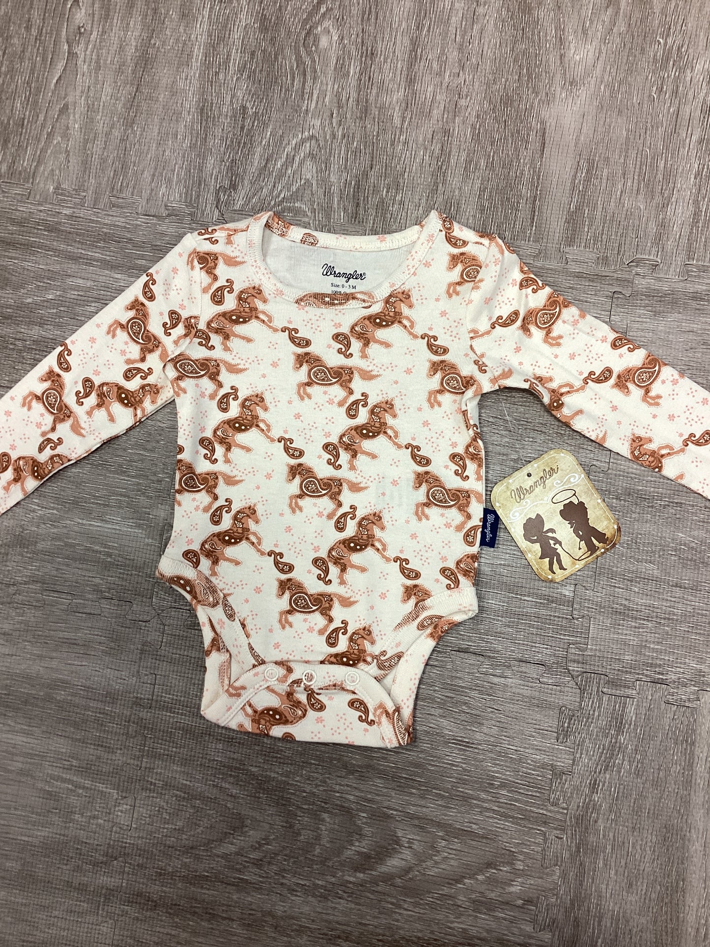 Baby Girl Wrangler Western Onesie