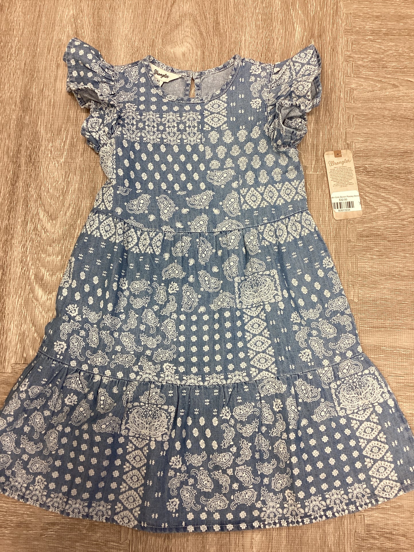 Wrangler Girls Denim Paisley Dress