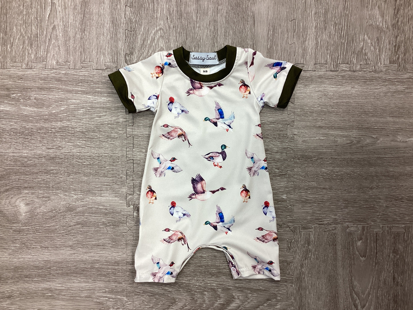 Duck Print Romper for Boys