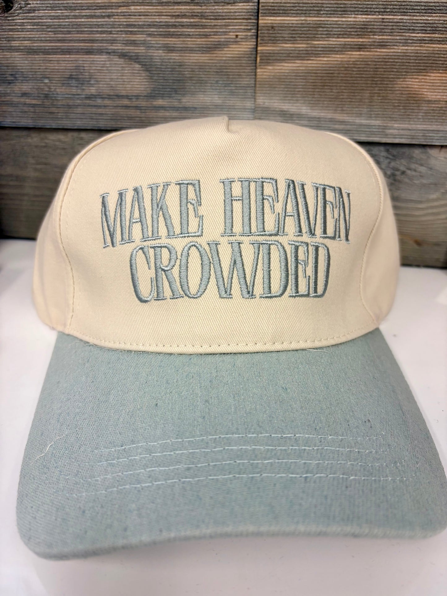 Make Heaven Crowded Hat in Blue Denim