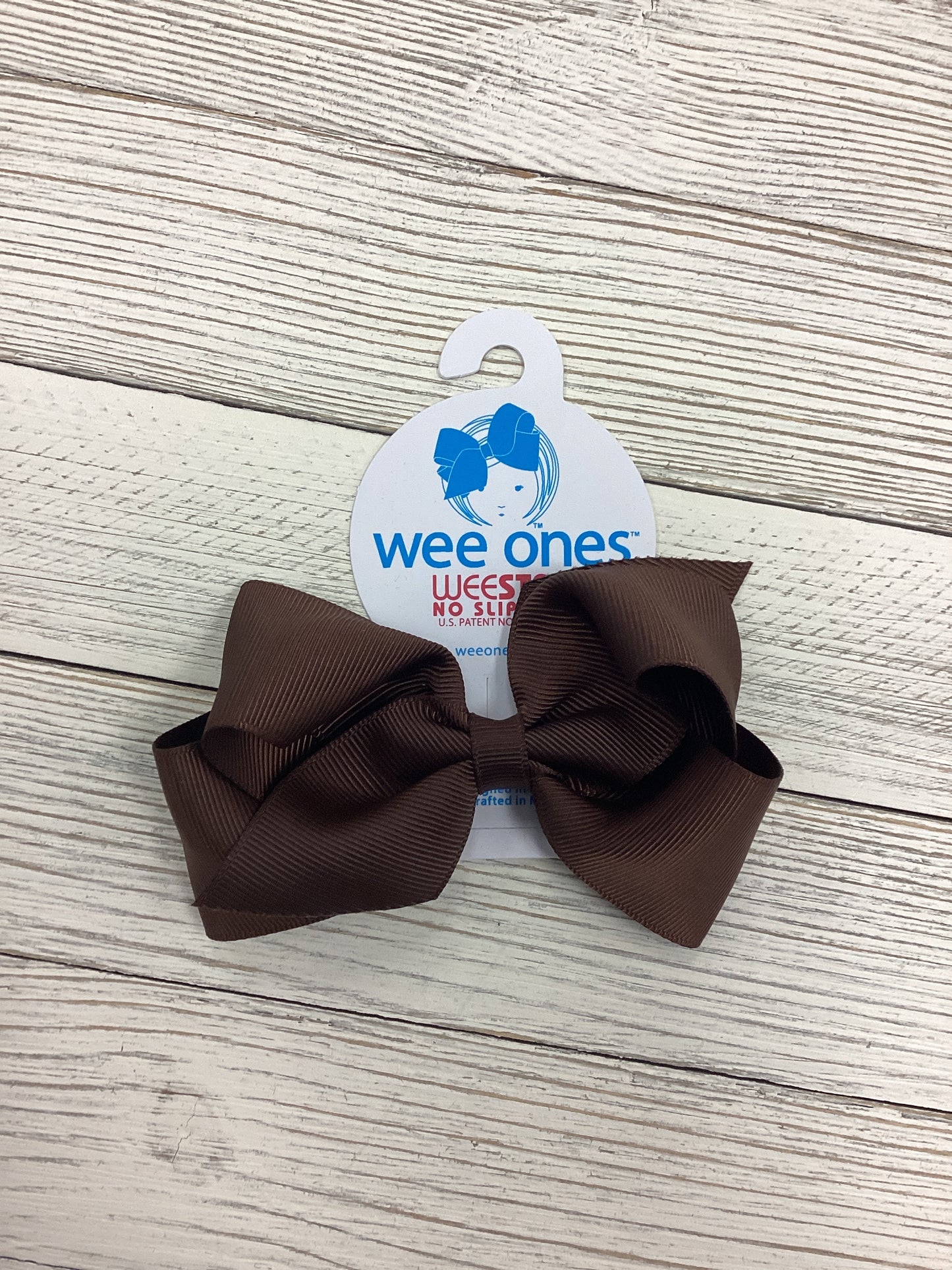 Wee Ones Size Small Coffee Brown Bow
