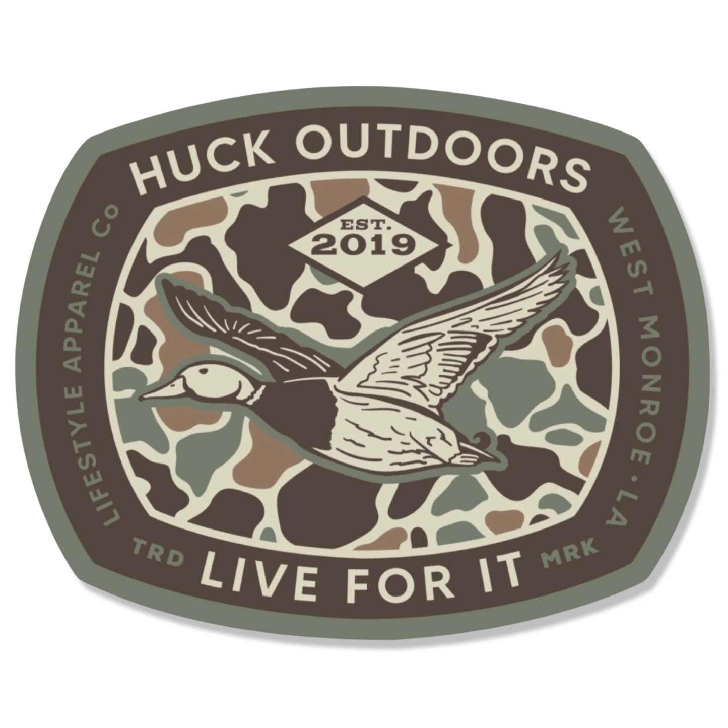 Flying Mallard Camo Sticker