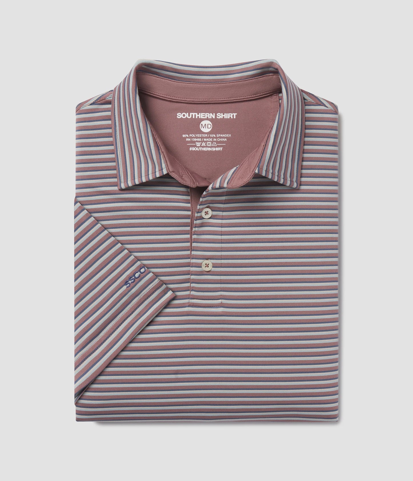 SSCO Crestline Stripe Polo in Lakeshore