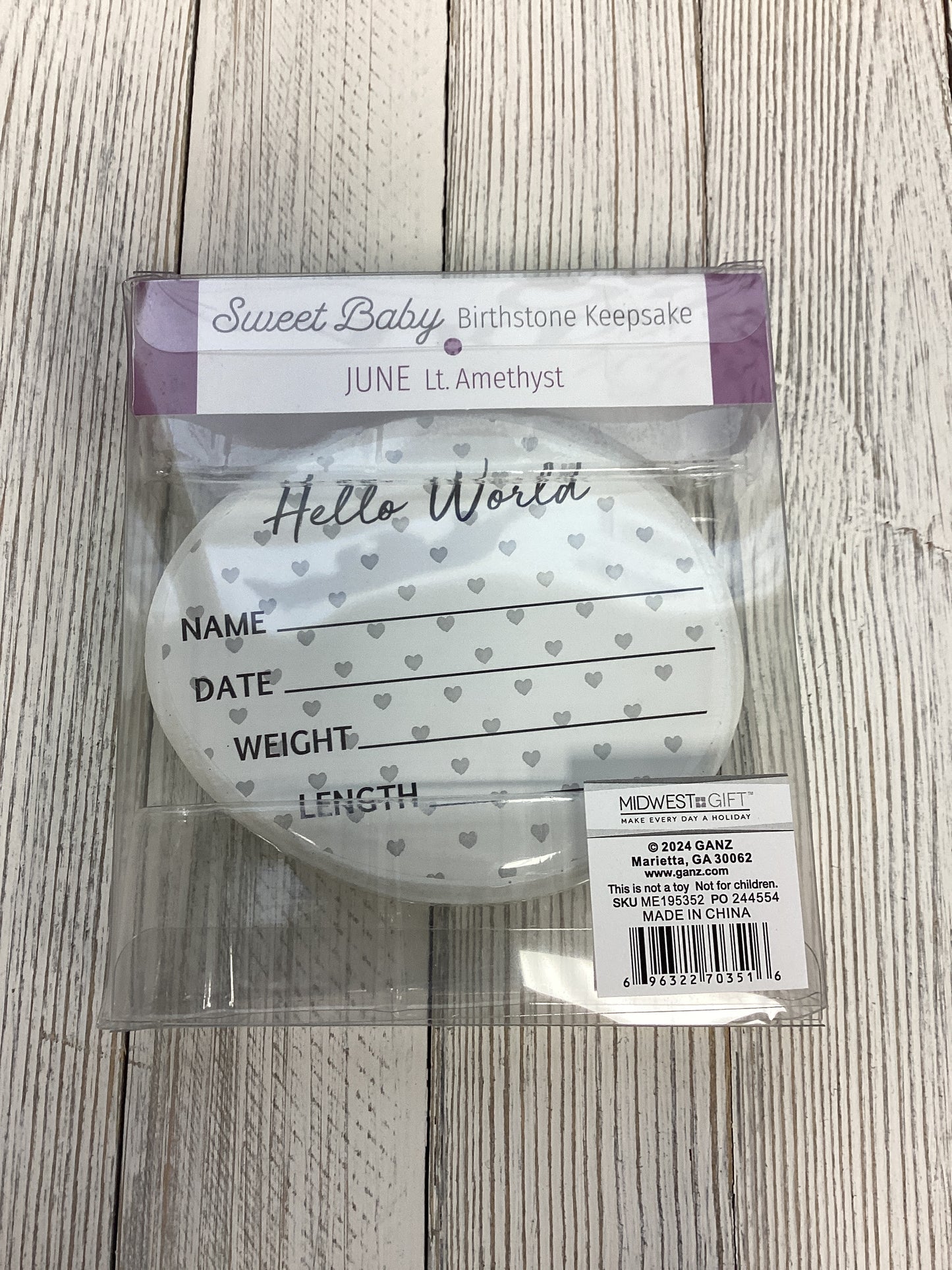 GANZ Birthstone Baby Stone June