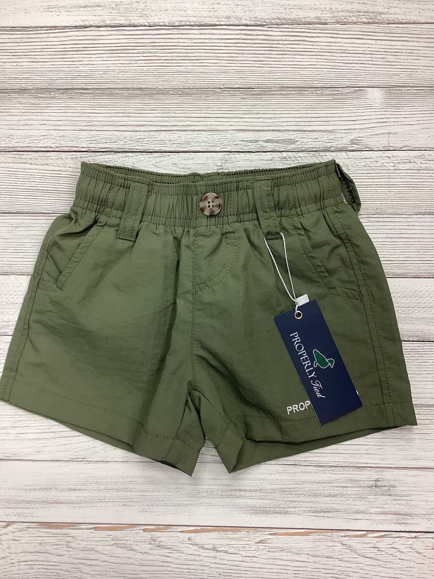 Properly Tied Mallard Olive Shorts Boys