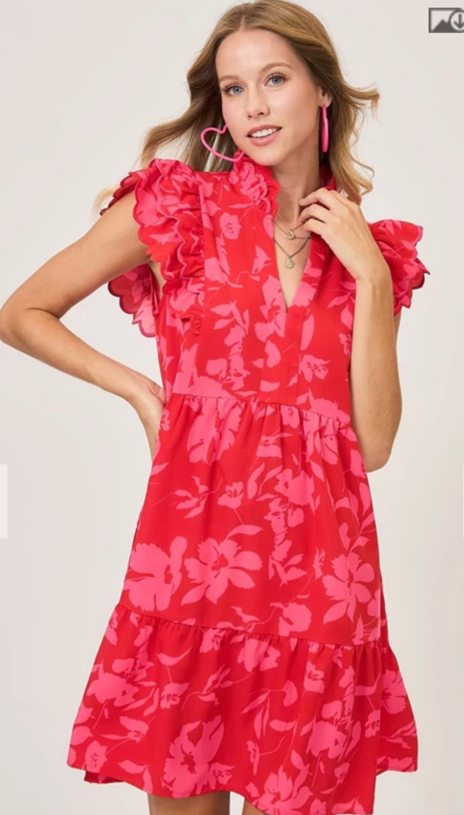 Red/Pink Floral Dress