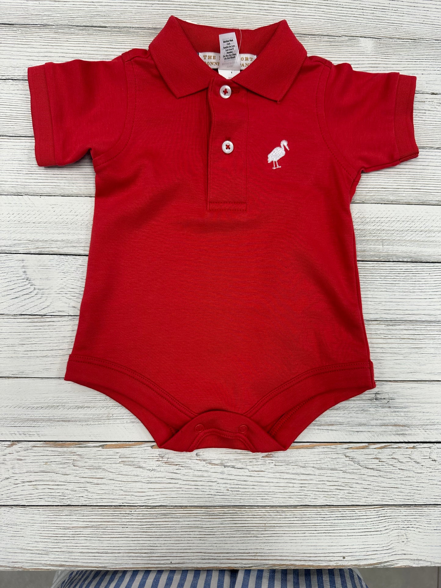 Beaufort Bonnet Prim & Proper Red Onesie