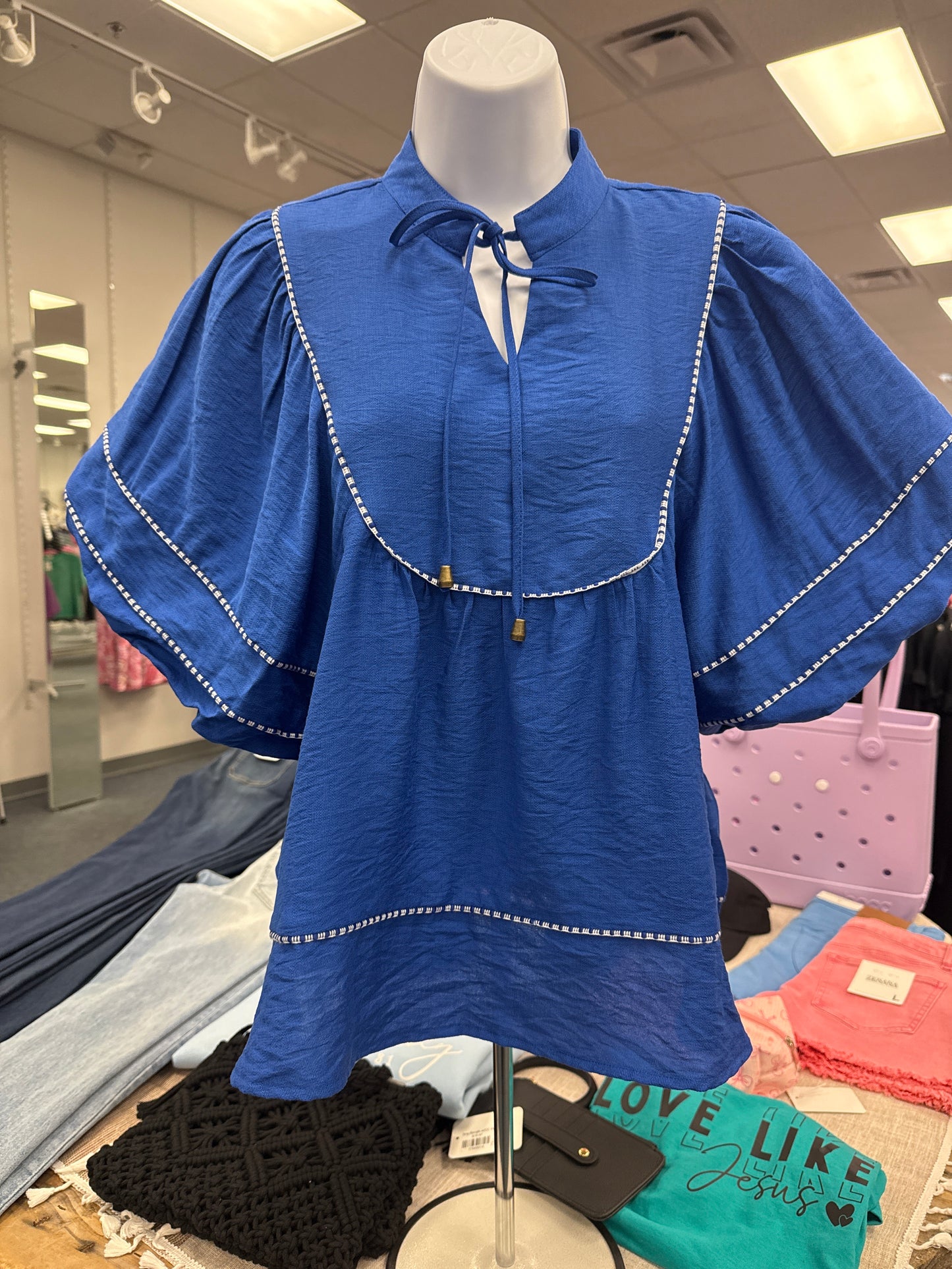 Royal Blue Puff Sleeve by Umgee