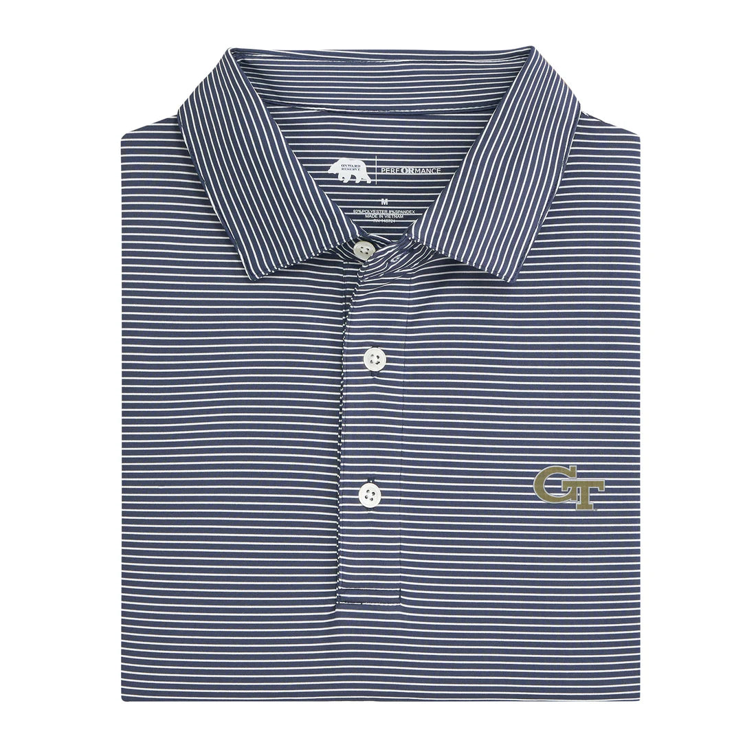 Onward Reserve Birdie Stripe Georgia Tech Polo