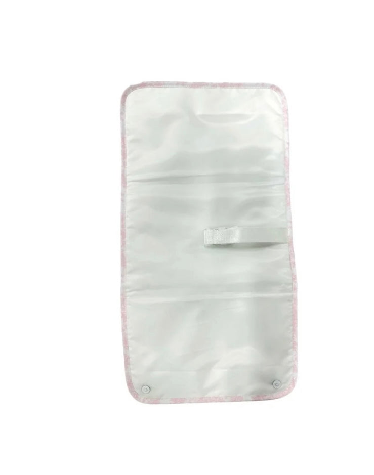 TRVL Bunny Toile Pink Changing Pad