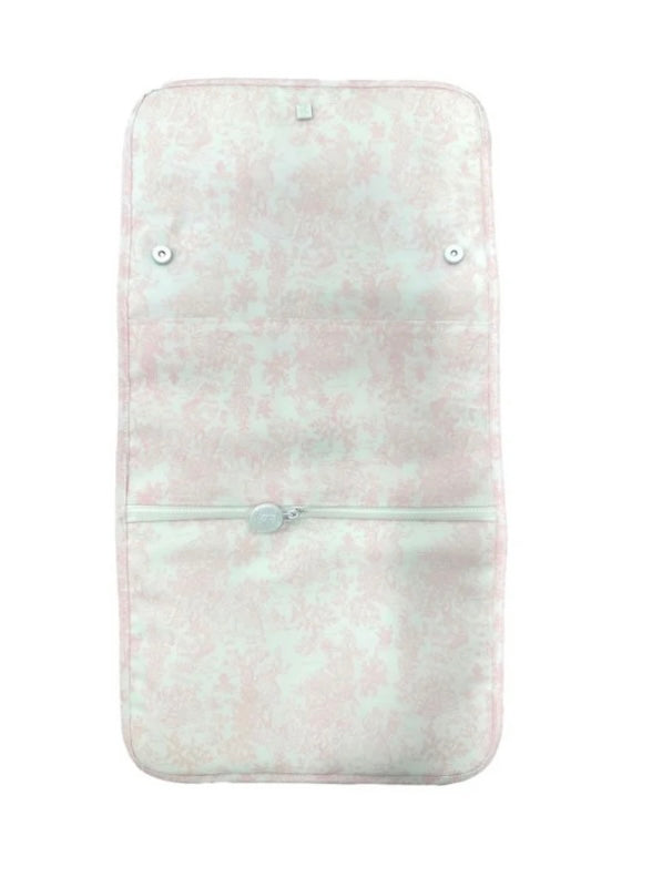 TRVL Bunny Toile Pink Changing Pad