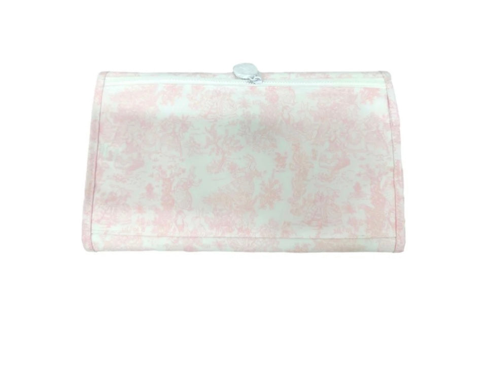 TRVL Bunny Toile Pink Changing Pad