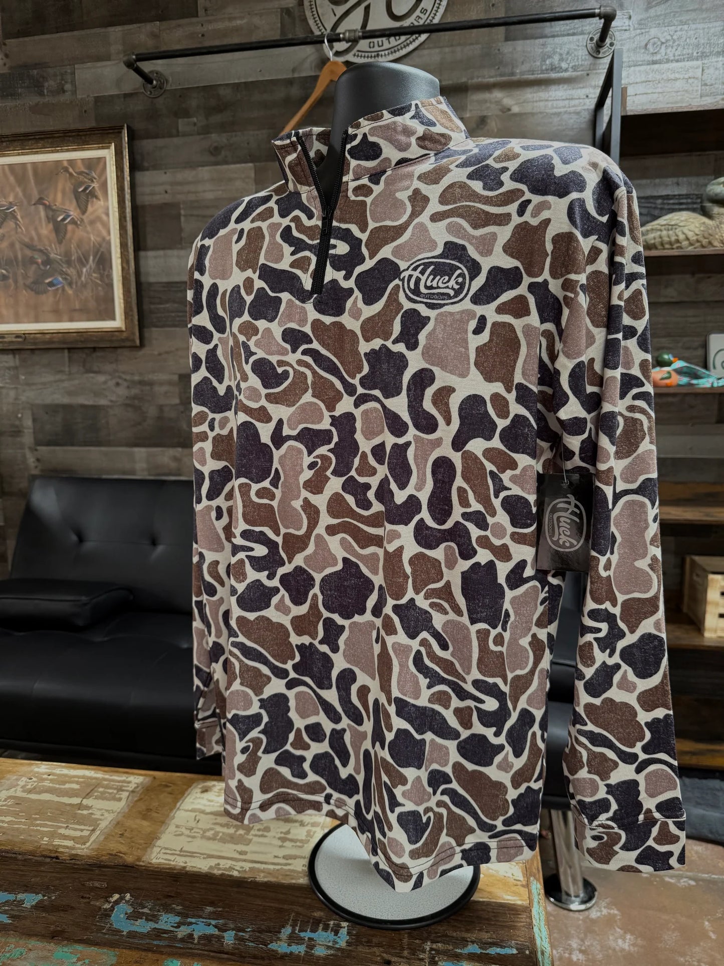 Huck Outdoors Slough Camo Quarter Zip