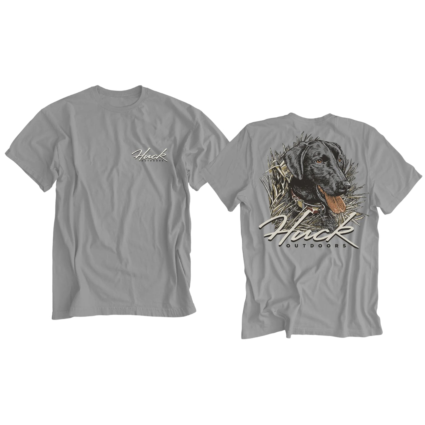 Huck Outdoors on The Hunt Black Lab Tee