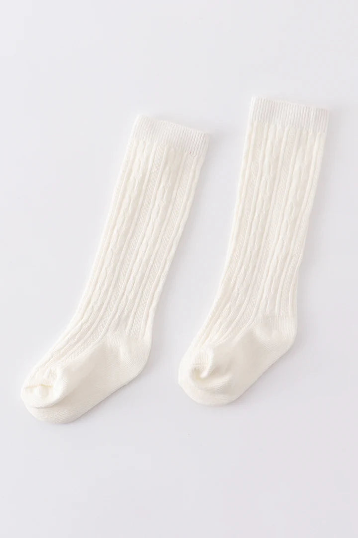 Girl's Knit knee high socks