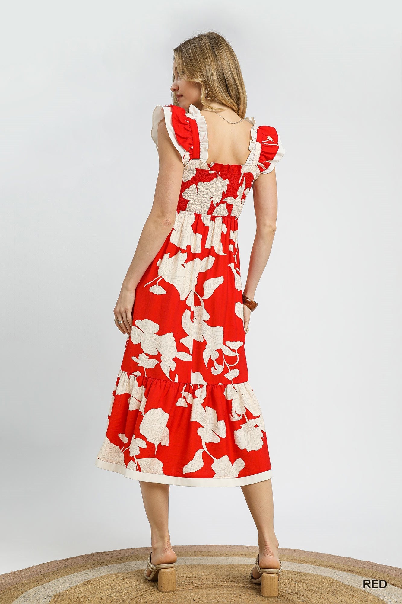 On Your Time Red Floral Dress by Umgee